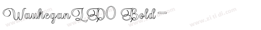 WaukeganLD0 Bold字体转换